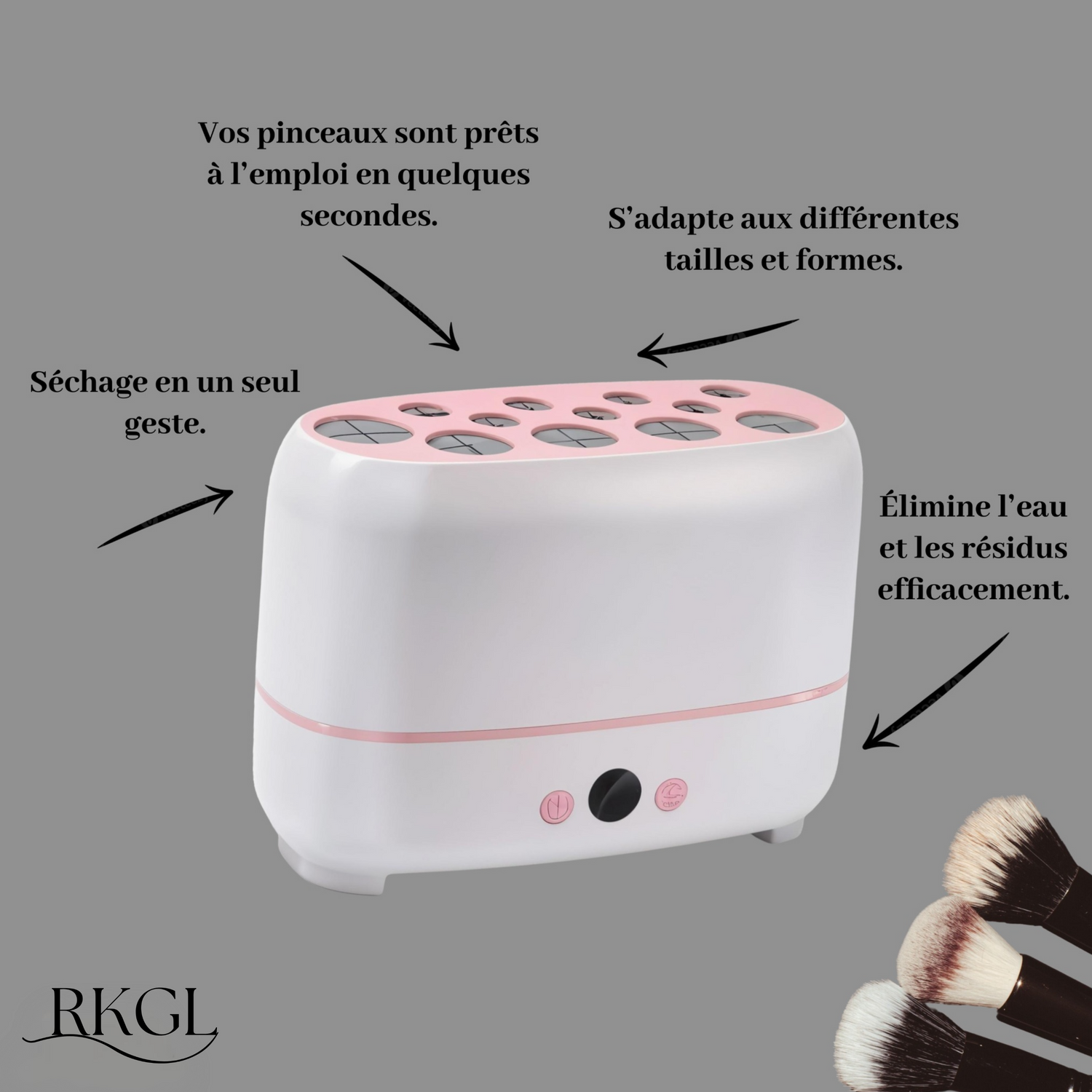 Nettoyeur Électrique et Sécheur de Pinceaux – Propreté Rapide et Efficace !